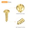 sourcing map Wood Screws M2.5 x 10mm Slotted Round Head