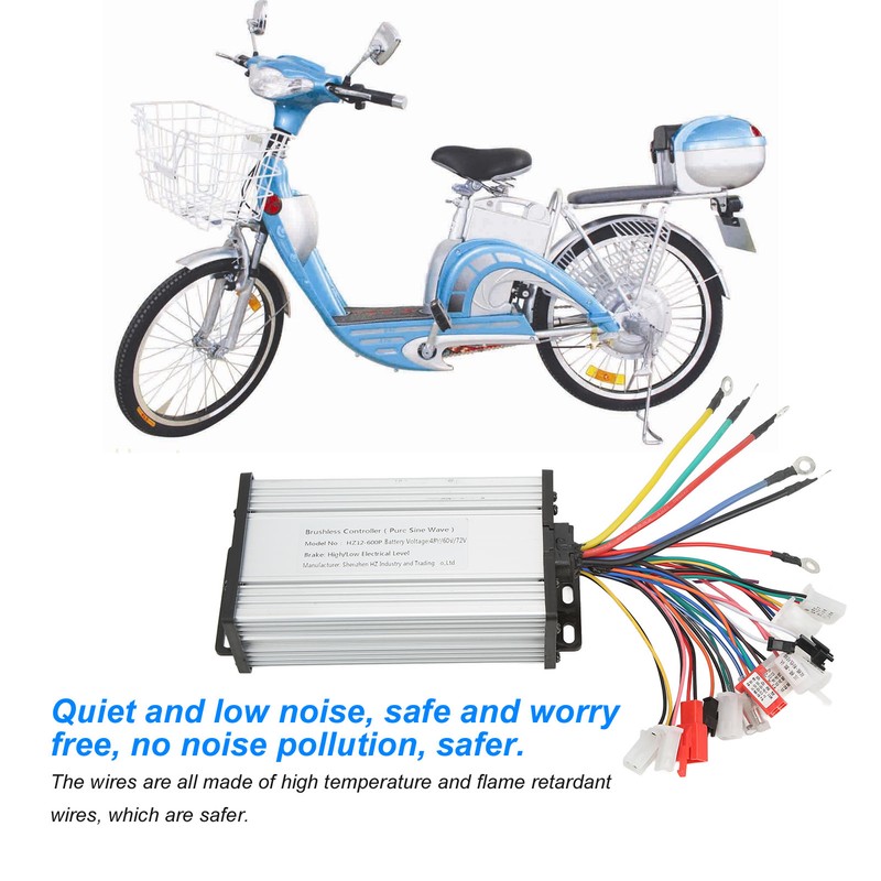 48V/60V/72V 600W Brushless Controller Electric Sine Wave Bicycle Scooter Brushless