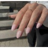 SXVME Uñas postizas rosa polvoriento, uñas postizas cortas ovaladas y