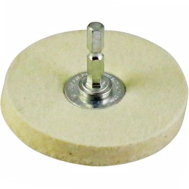 Yanase Felt Wheel with Shaft for Impact [0.25 inch (6.35 mm) Shaft] φ3.0 x 0.4 x 0.25 inches (75 x 10 x 6.35 cm) HFHN75