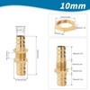 Brass Hose Connection Adapter, Pack of 6 10 mm Hose