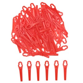 JZK 100pcs Plastic Grass Trimmer Blades 83mm Cordless Strimmer Blades 83mm Lawn Mower Cutting Blades Garden Mower Blades Replacement Strimmer Blades