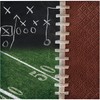 Creative Converting Gridiron Football Beverage Napkins, 5", Multi-color