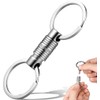 FEGVE Titanium Key Chain Connector Detachable 360 Degree Rotation Car