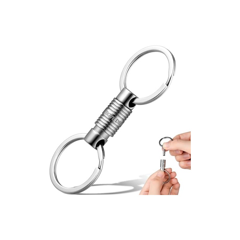 FEGVE Titanium Key Chain Connector Detachable 360 Degree Rotation Car