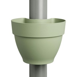elho Vibia Campana Drainpipe Clicker 40 - Flower Pot for Outdoor - Ø 21.6 x H 16.3 cm - Green/Pistachio Green