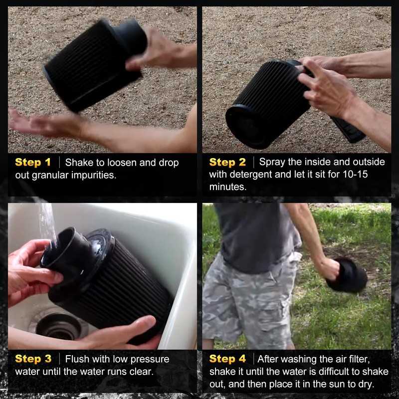 RULLINE 76mm 3" High Flow Round Tapered Cone Cool Air