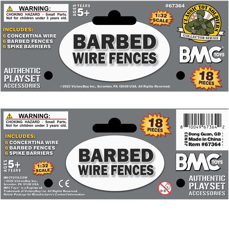 BMC CTS Concertina Barbed Wire Fence Barricade - 18pc Plastic