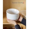 LaGlint 20 OZ White Opal Glass Cereal Bowl Set of