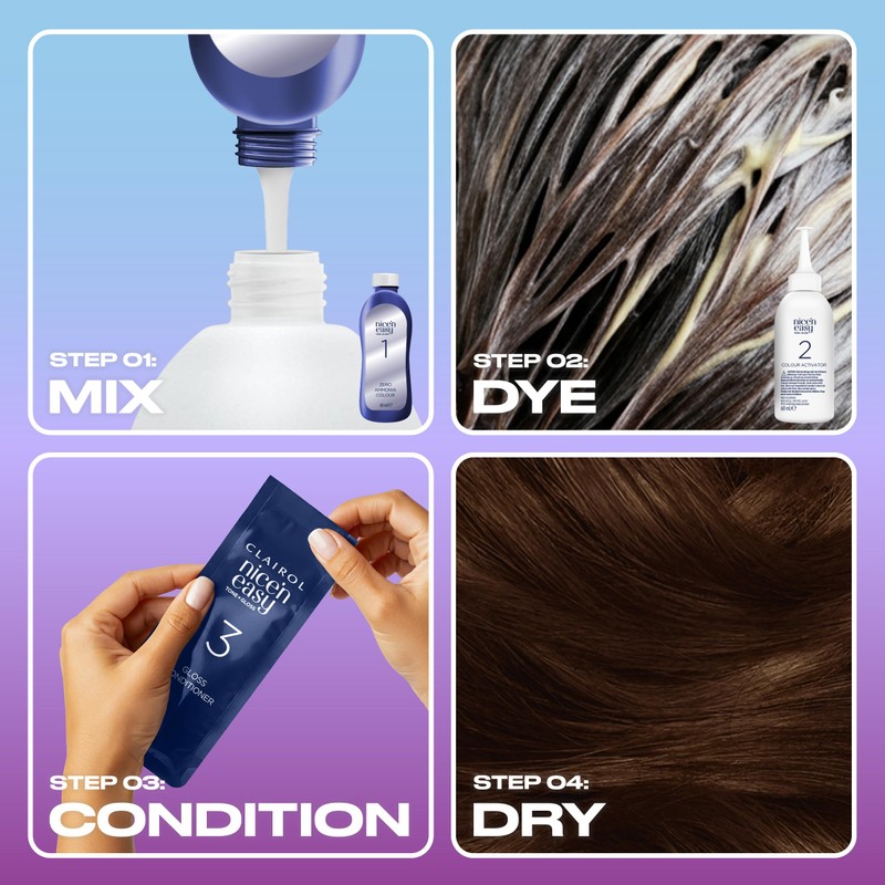 Clairol Nice'n Easy Tone+Gloss Semi Permanent Hair Dye - 500/765
