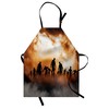 ABAKUHAUS Cooking Apron, orange black
