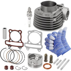 GY6 150cc 58.5mm Cylinder Kit with Piston Ring Gasket Spark Plug,Big Top End Rebuild Kit 4 Stroke 152QMI 157QMJ TAOTAO JONWAY ZNEN Roketa ATV Moped Go-Kart,High Performance Engine Kits