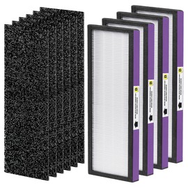 Nisreen FLT4850PT Air Pu-rifier Filter Replacement Compatible with Germ-Guardian Filter B AC4850PT AC4300WPT AC4900 Air Pu-rifier, 4 HEPA and 6 Pre-Filters