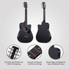 Lankro 38 inch Guitar Black Acoustic Guitar Beginner kit Adult
