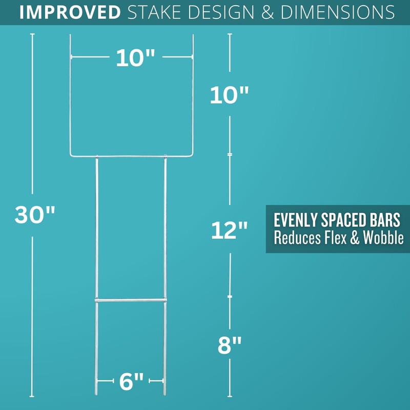 30" Heavy Duty Yard Stakes, 5 Pack, .25 Diameter Metal