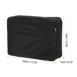 QUARKZMAN Compression Pack Cube for Suitcases 45 x 34 x 13 cm Lightweight Luggage Organisers Bag Travel Essentials Compression Bag for Hand Luggage, Black