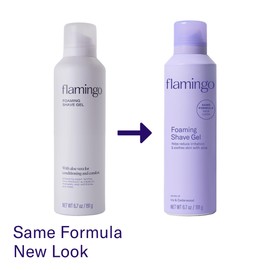 Flamingo Shaving Gel for Women, Foaming Gel with Aloe Vera, 6.7oz, 3ct