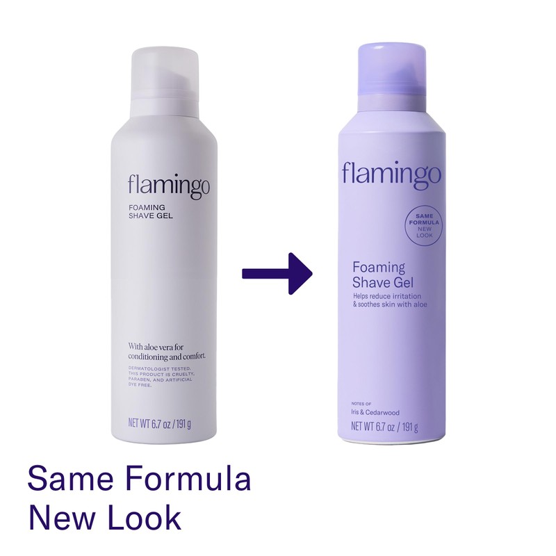 Flamingo Shaving Gel for Women, Foaming Gel with Aloe Vera,