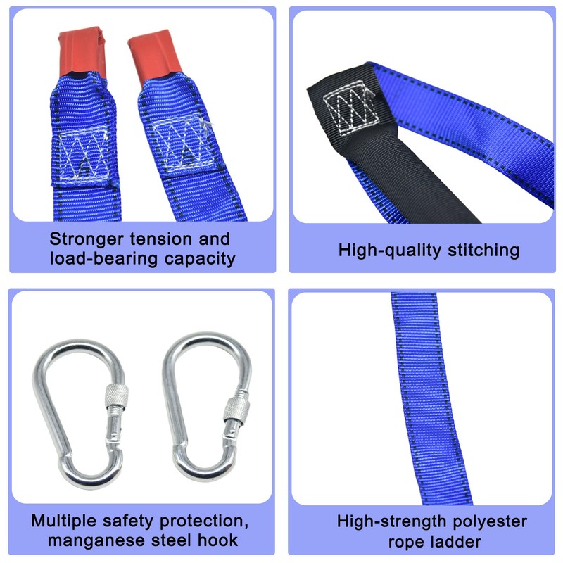 9.8ft Fire Escape Ladder - Emergency Safety Rope for 2-3