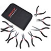 WISEUP 8-Piece Mini Pliers Set，Needle, Round, Flat, Long, Bent Nose,