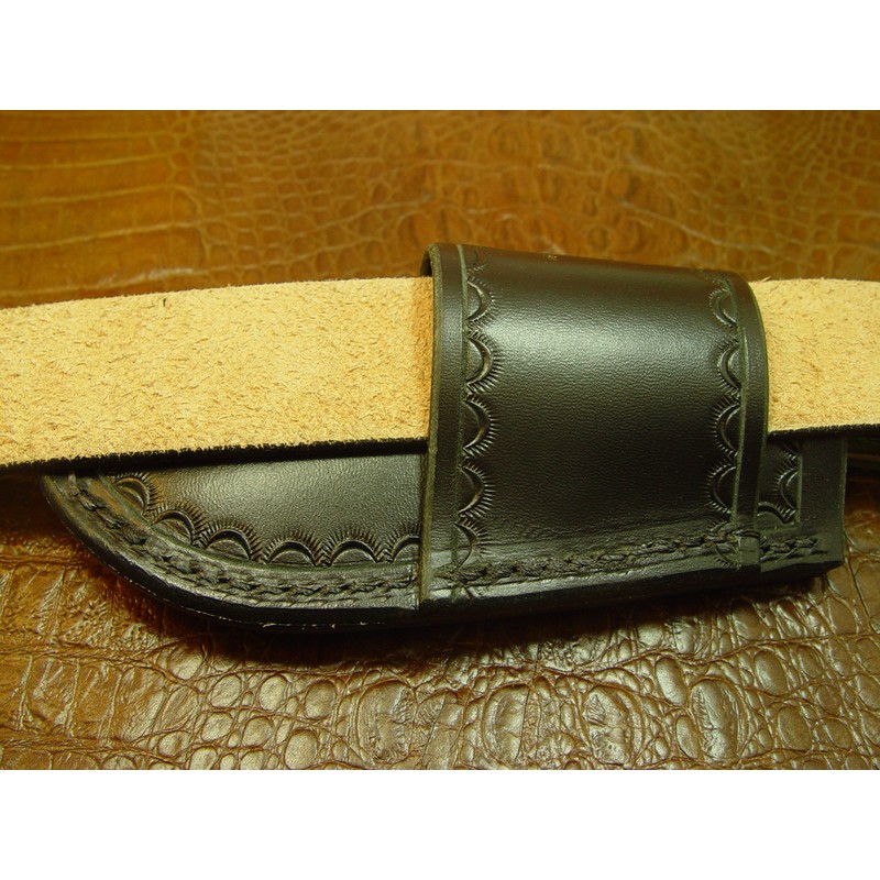 Cross Draw Premium Leather Knife Sheath for Buck 113, 6.4"