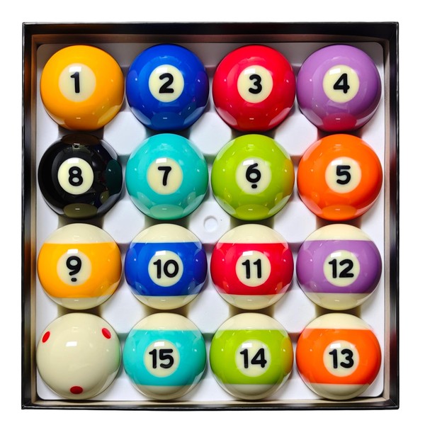 MoyanSuper Pool Balls Set – 2-1/4" Regulation Billiard Balls, 16