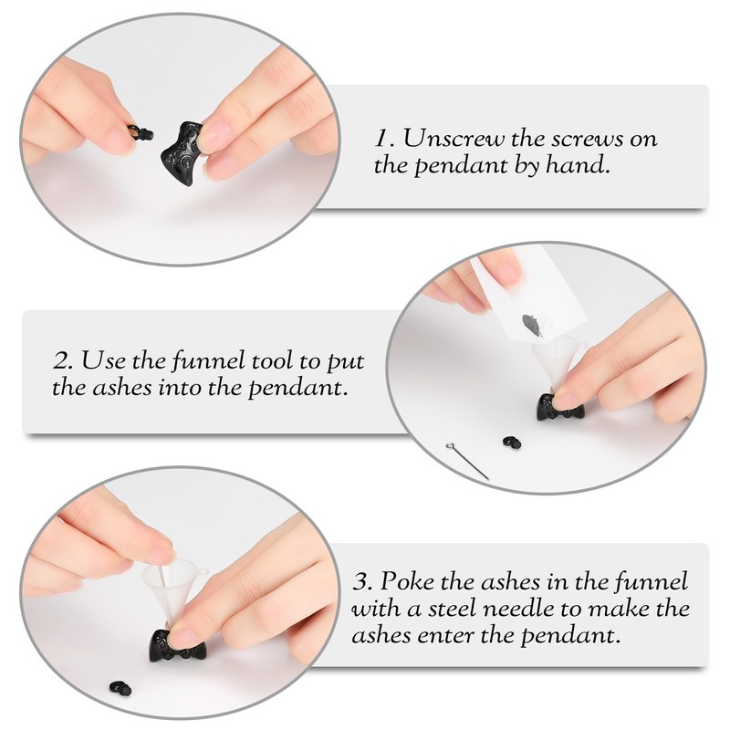 constantlife Cremation Jewelry for Ashes Stainless Steel Gamepad Urn Necklace