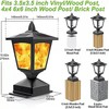 2-Pack Solar Fence Post Lights with Flickering Flame – Waterproof