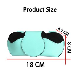 JNNJ Glasses Holder for Car Leather, Car Sun Visor Storage Bag, PU Leather, Aonnenblende Car Organiser, Multifonction Glasses Case, for All Vehicles (Cyan)