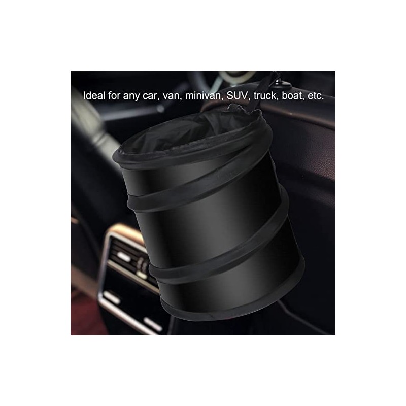 LALOCAPEYO Car Trash Can, Portable Garbage Bin, Collapsible Pop-up Water