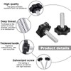 TA-VIGOR Clamping Screw Knob Star Shaped M8 x 30mm, 48mm