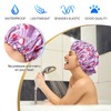 Gorro de ducha, gorros de ducha ajustables para mujer, extra