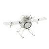 Deco 79 Stainless Steel Metal Airplane Rounded Tabletop Clock with