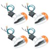Vkinman 4 Pcs Motorcycle Amber Bullet Turn Signal, Replacement for