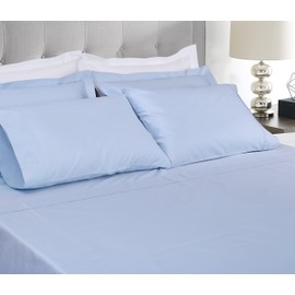 400 Thread Count 100% Extra-Long Staple Cotton Sheet Set,Twin XL Sheets, Luxury Bedding, Twin XL Sheets 3 Piece Set ,Smooth Sateen Weave,Blue, by Threadmill Home Linen