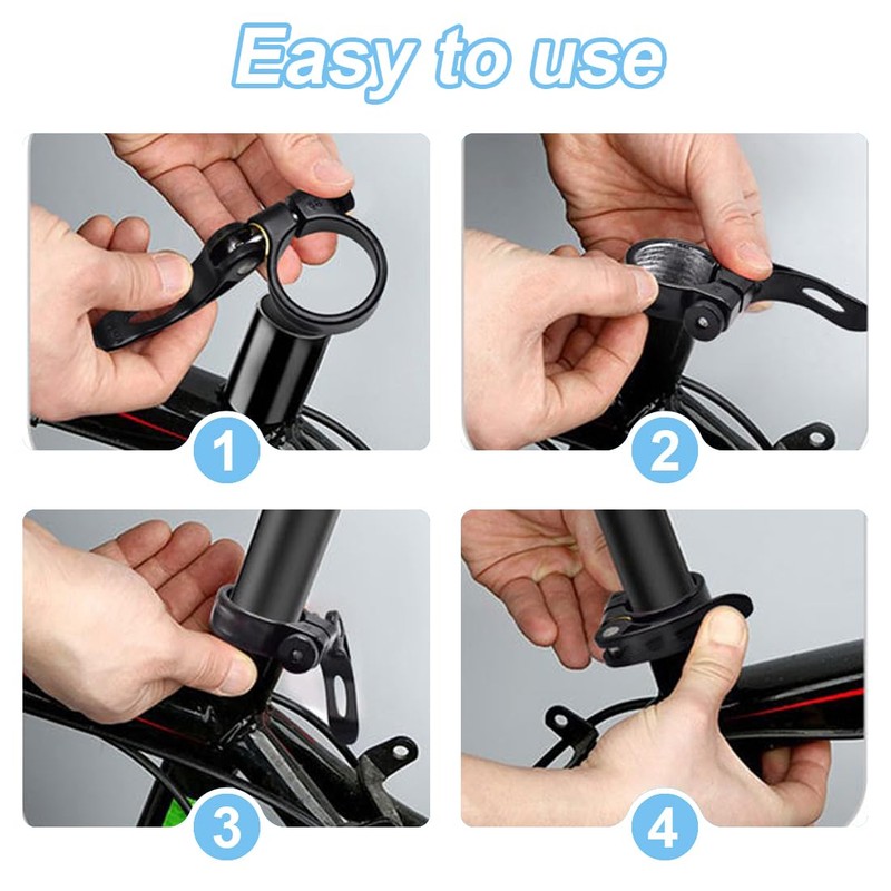 EIHI Pack of 2 seat clamp 31.8, quick release bicycle,