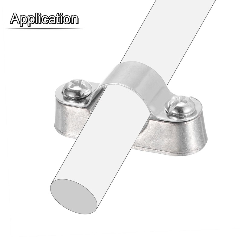 uxcell 10Pcs Pipe Support Pipe Bracket Clamp for OD 20mm
