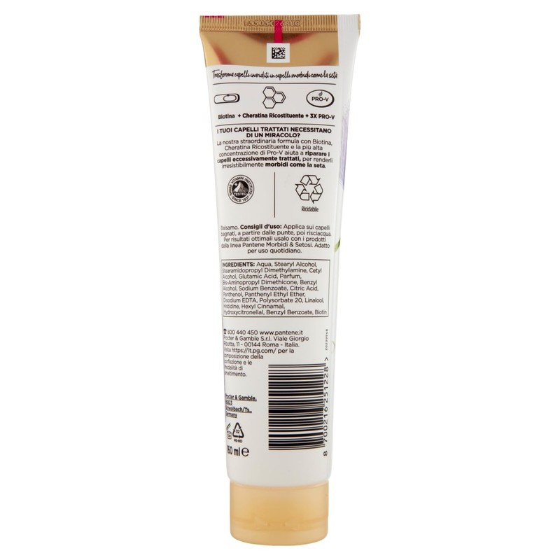 Pantene Soft & Silky Conditioner with Biotin and Keratin Rebuilding