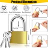 Yaocom Solid Brass Keyed Padlock, Small Padlocks Keyed Alike Yellow