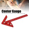 Topyond Centre Gauge 105 mm Aluminium Alloy Ruler Precise Wood