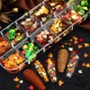 12 Grids Autumn Maple Leaf Nail Art Glitter Sequins Fall