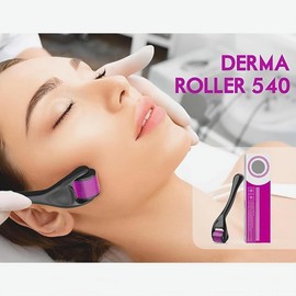 Derma Roller, Beard and Hair Growth Roller Men beard dye Roller 540 Titanium Micro Needles for Men and Women Derma Roller for Face Beard Growth Roller for Reduce Fine Lines (Derma Roller 0.25mm)