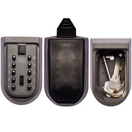 UK Security Supplies - Push Button Wall Mounted Key Safe - Outdoor Key Lock Box - 3 to 10 Digit Code Length - Easy Code Change - Keysafe - Key Holders for the home