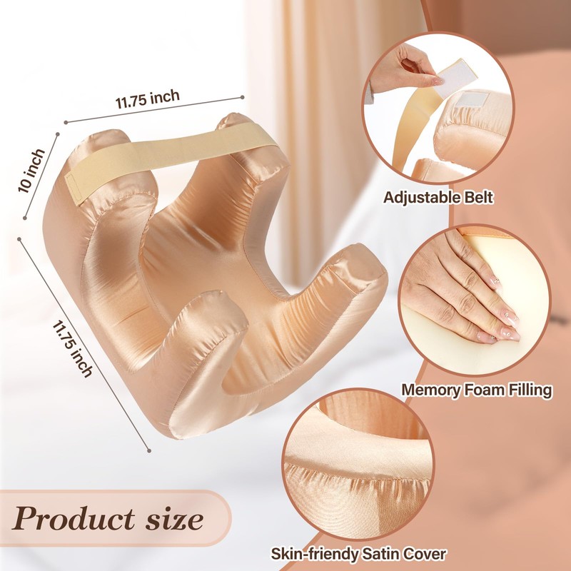 SAGUD Memory Foam Face Pillow for Side Sleeper Anti-Wrinkle Massage