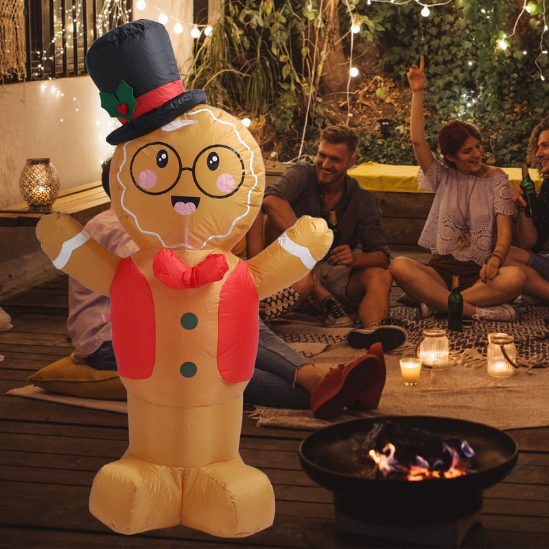Valentines Day Inflatable Decoration with LED Lights Cute Boy Shape