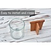 Onsogi Glass Toothbrush and Toothpaste Holder with Bamboo Divider for