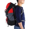 50L Waterproof Bag Camping Climbing Outdoor Travel Hiking Backpack Red