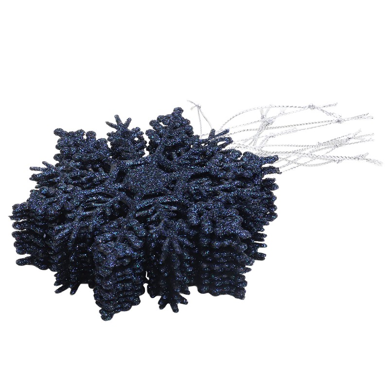Christmas Concepts® Pack of 12-10cm Glitter Snowflake Hanging Decorations -