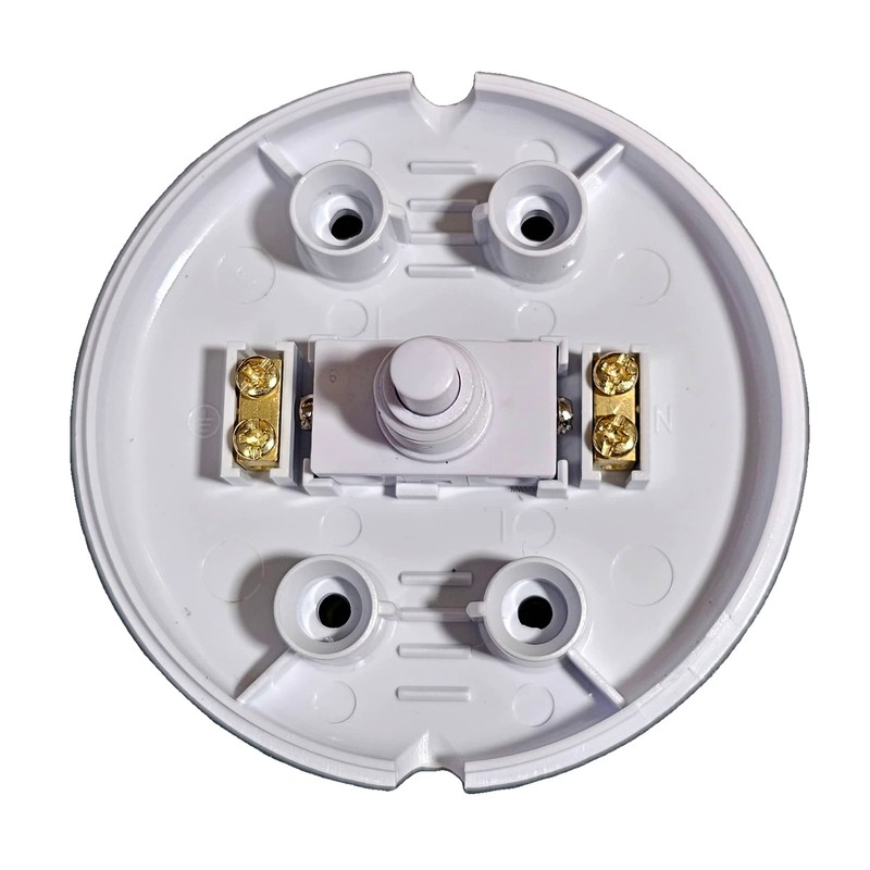 Foot Switch with Screw Contacts 1 Pin 2A 250V White