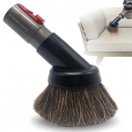 for Dyson Vacuum, Premium Soft Horsehair Round Dust Brush: Perfect for Vacuuming Sofas, Furniture Surface and Baseboards Vacuum Attachment (Compatible with Dyson V7 V8 V10 V11 V15 Gen5)